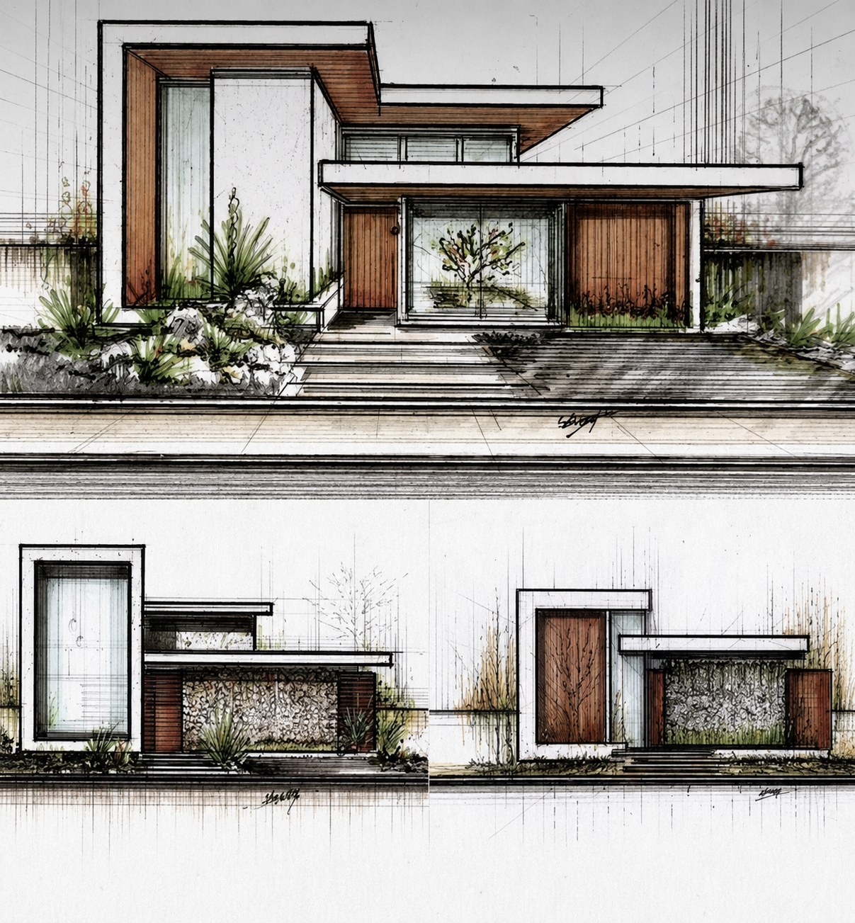 Villa concept sketch