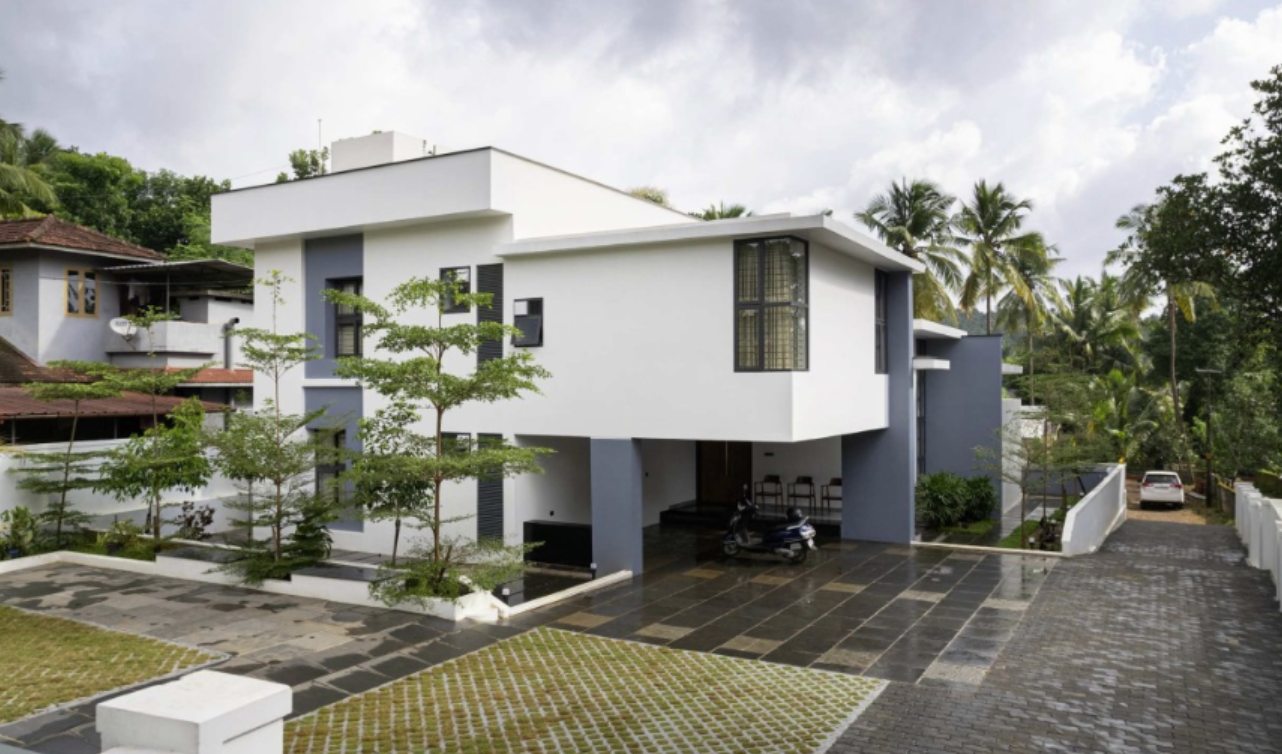Modern residence with monsoon-ready massing